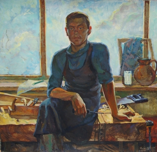 Мужской портрет 80-84 с. холст, масло 1984г 