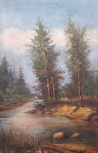 Тихий день 38-59 см., холст, масло 