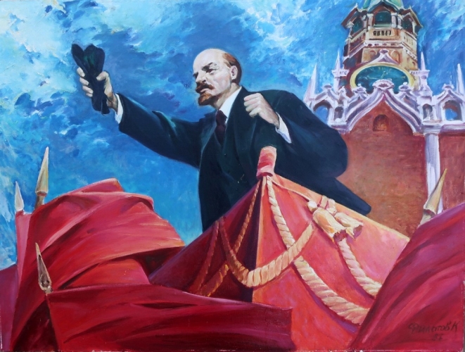  Ленин 90-120 см. холст, масло 1987г 