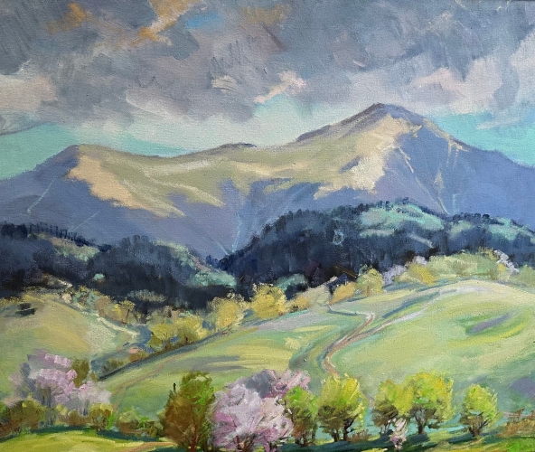 Пикуй весной 76-90 см., холст, масло  2010 год