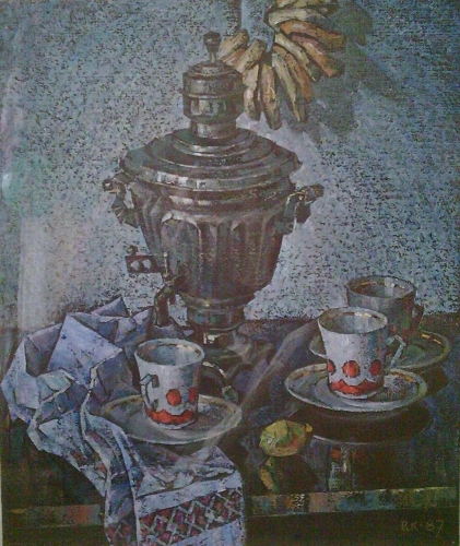 Русский чай холст, масло 1988г.