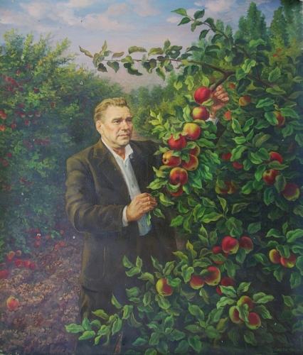Урожай яблок 150-130 см. холст масло 1986г. 