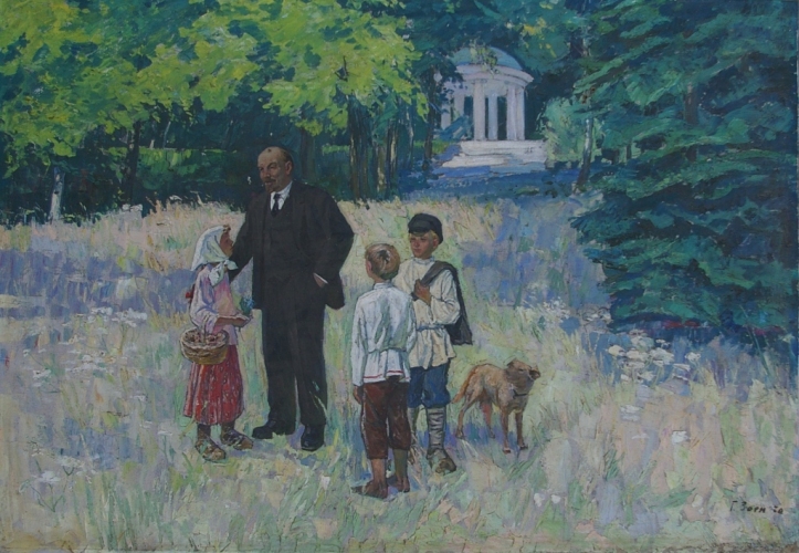 Ленин в парке 105-150 холст, масло 1970г.