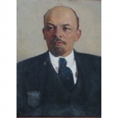 В.И.Ленин портрет 90-66 холст, масло