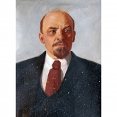 Ленин портрет 74-54 холст, масло