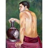 Портрет с вазой 80-60 холст, масло