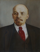 Портрет Ленина 89-70 см. холст масло 1960е 