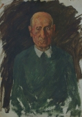 Портрет мужчины на темном фоне  50-36см.  картон масло  