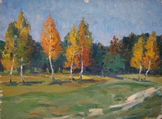 Осенний пейзаж 30-45 холст, масло 1968г.