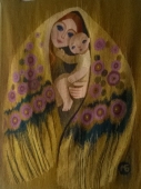 Гобелен. Бойковская мадонна, ручное ткачество, шерсть 1994