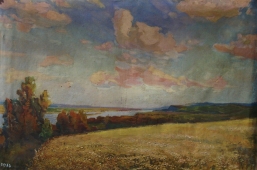 Вечереет 90-130 см. холст масло 