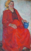 Женский портрет 98-61 см. холст, масло 1960е 