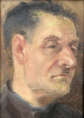 Портрет отца художника. 17-13 см., холст, масло 1965  