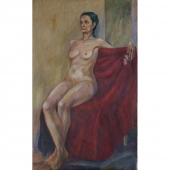 Женский портрет ню 128-75 холст, масло