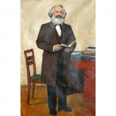 К.Маркс. Портрет с книгой 200-127 холст, масло
