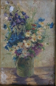 Полевые цветы 45-30 см. картон масло 1959г 