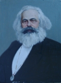 Портрет К. Маркса 79-59 см. холст, масло 1970е