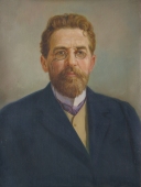 Мужской портрет 80 -60 см. холст масло