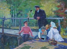 Ленин среди детей 120-160 см. холст масло 1972г. 