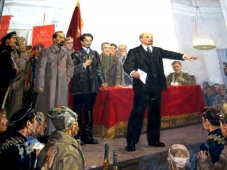 Выступление Ленина 170-200 см. холст масло 1978 г. 