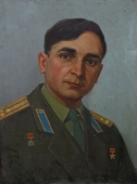 Портрет военного 90-70 см. холст масло  