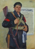 Портрет военного 87-65 см. холст, масло 1970е 