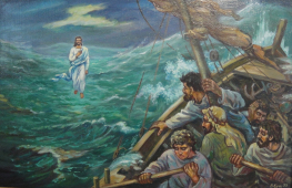 Исус на море 44-68 см., холст, масло 1999 год 