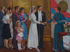 Свадьба 120-160 см. холст масло 1988г.  