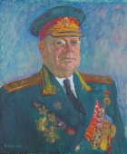 Портрет Генерал-лейтенанта Горячева С.Г. 60-70 холст, масло 1975г.