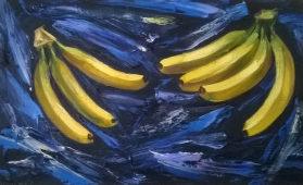Натюрморт с бананами 2017. Холст, масло.