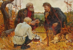 Ленин на природе  128-187 см. холст масло 1967г 