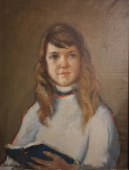 Портрет молодой девушки 62-47 см., холст, масло 1983 год 