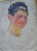 Портрет женщины  38-28 см. холст масло 1960-е г. 