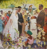 Сельская свадьба 150-145 см. холст, масло 1987 г. 