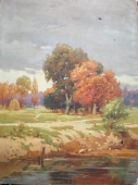 Осенний пейзаж 80-110 холст, масло 1958г.