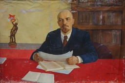Ленин работает с документами 100-150 см. холст масло 1970-е г