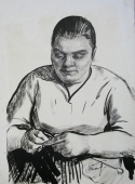 Тетя Таня- натурщица 45-35 см. бумага карандаш 1989 