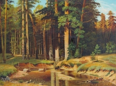 Лесной пейзаж 60-80 см. холст, масло 1972г 