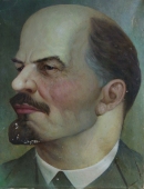 Портрет Ленина 127-95 см. холст масло 1960е