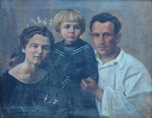 Семейный портрет 66-84 холст, масло 1940-1950гг.