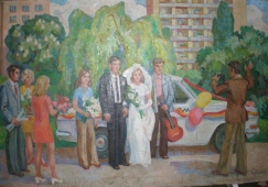 Жених и невеста 100-150 холст, масло