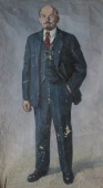 Портрет вождя 167-98 см. холст масло 1960-е г.