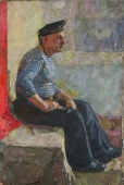 Мужской портрет 93-62 см. холст, масло 1961г