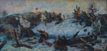 Сталинградская битва 92-195 холст, масло 1957г.