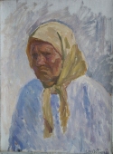  Портрет няни  60-44 см. холст масло 1970е 