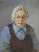 Портрет Крупской 60-80 см. холст, масло 1970е 