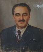 Портрет  Микояна 98-79 см. холст масло 1960е 