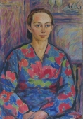 Портрет девушки  75-52 см. холст масло 1978г 