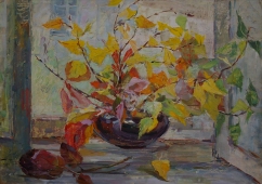 Осенние листья 49-60 см. картон, масло 1960