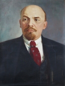 Портрет  Ленина 90-70 см. холст, масло 1976г 